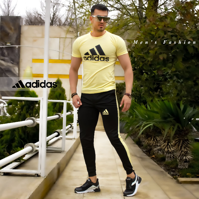 ست تیشرت و شلوار adidas مدل Atro (لیمویی)