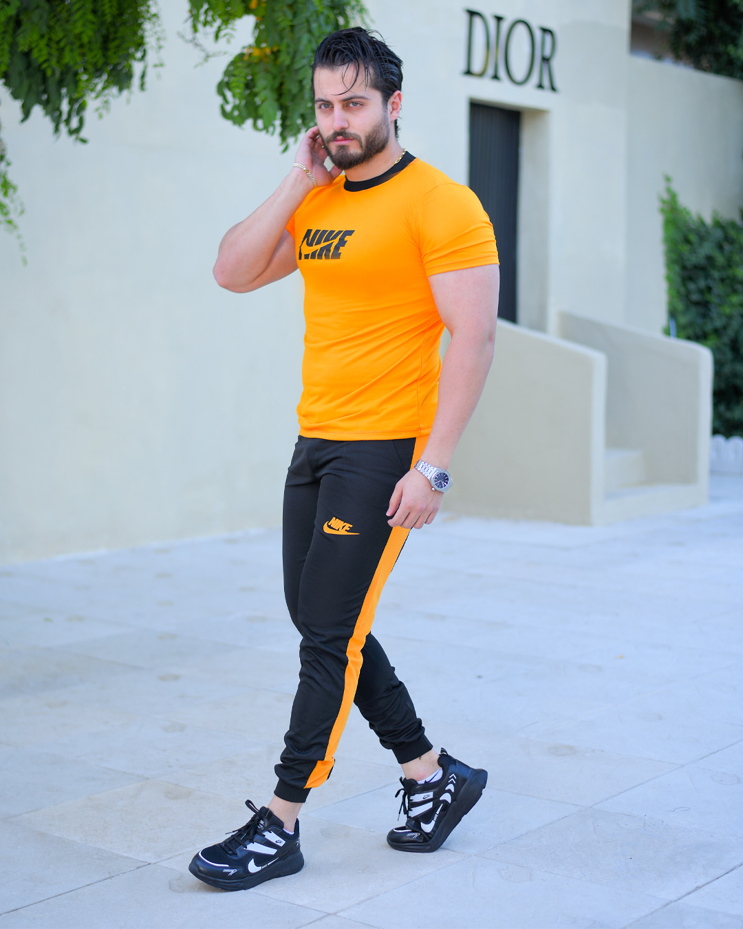 تیشرت شلوار مردانه Nike مدل Alba (زرد) کد 6343